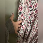 Torrid  Dress Size 4 4X Sleeveless Waist Tie Elastic Neck Pink White Floral Plus Photo 4