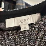 Loft Womens Black Multicolor Short Sleeve Round Neckline Flared Hem Dress XS Photo 8