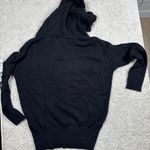 Poof New York Charcoal Grey Cowl Neck Sweater Size Large 2 Way Wear Photo 7