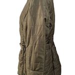 Susan Graver Puffer Jacket with Matching Belt Army Green Size Large Photo 2