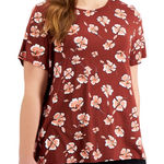 Alfani  Floral Print Tee Photo 0