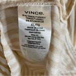 Vince  Tan & White Striped Shaped Collar Shirt Tencel/Nylon Blend Size XL preppy Photo 4