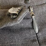 Vintage: Emanuel Ungaro ©️1990 ☻︎ Wool Menswear Inspired Pencil Skirt ☻︎ Grey Black Size 8 Photo 10