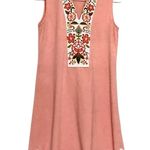 Spartina 449 Cordelia Blossom Embroidered Pink Coral Dress Size Medium Boho Photo 1