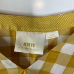 Maeve  April Babydoll Blouse Yellow Gingham Print Size Medium Photo 5