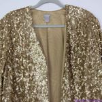Chico's NEW gold Sequin long-sleeve open front Jacket blazer, 1 (M/8) Photo 4