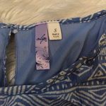 Francesca's  Blue White Aztec Pom Pom Romper Photo 3