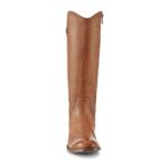 Frye Leather Tall Boots in Cognac Brown, Western Inside Zip Size 5M NEW Photo 2