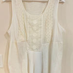 Coldwater Creek  1XL sleeveless tank lace blouse cream Photo 0