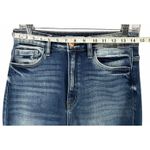 KanCan Kurvy Ultra High Ankle Jean Womens 28 Blue Split Frayed Hem Distressed Photo 7