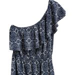 Allison Joy Evereve One Shoulder Ruffle Romantic Dress Size M Boho Midi Flounce Photo 2