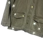 Sincerely Jules Military Vintage Look Distressed Snap Front Jacket Shirt XS Green Photo 5