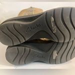 Clarks knee high leather suede riding boots 39314 zipper khaki olive green BOHO Photo 7