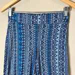 MOSSIMO Stretch Batik Print Striped Wide Leg Pants Trousers Size XS Blue Photo 3