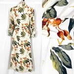 Aritzia Babaton X Kahlo Longline Duster Robe Trench Coat Jacket: Tropical Floral Photo 3