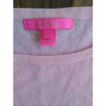 Lilly Pulitzer  Brigitte Cashmere Sweater Heathered Pink Grey ChevronSoho SzM Photo 1