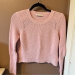 Sandro  Paris Light Pink Crew Neck Sweater Photo 0