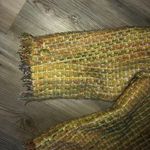 Bay Studio Career, 10P, pit to pit measurement is 21, length is 21, green, yellow, blue, pink has some sparkle, fringe edges, very pretty, can be worn for work or dressed down with jeans Green Size M petite Photo 2