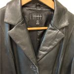 VTG Colebrook Longline Trench Coat Button Up
Leather Jacket Sz M Pockets Black Size M Photo 2