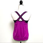 prAna Breathe Built in Sports Bra Cross Back Straps Purple Photo 3