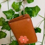 Fossil Leather Floral Patch Keychain Wallet Photo 0