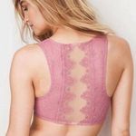 Victoria's Secret Dream Angels Mesh Chantilly Lace Plunge Bralette Angel Pink NWT Photo 0