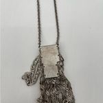 Kenneth Cole  REACTION Necklace Long Metal Chain Fringe Rhinestone Jewelry Edgy Photo 7