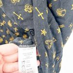 Motel Rocks Motel Womens Zodiac Novelty Print Astro‎ Crosena Mini Dress Size XL Black Gold Photo 6