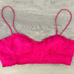 ZARA  Hot Pink Ruched Bralette Top - Size L Photo 0