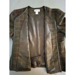 Pendleton Women's Petite Green Plaid Blazer Jacket Size 14 Button Front Photo 5