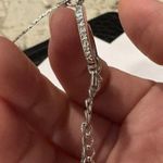 Givenchy  Silver Tone Choker Necklace - Blue Bead / Rhinestone Photo 9