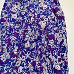 Anthropologie  Fei Floral Silk Pencil Skirt Sequin Blue Purple 8 Photo 12