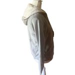 Bobeau NEW Gray Star Print Faux Fur Lined Zip Hoodie Photo 3