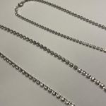 Dress Up Lot Of 2 Silver Tone / Rhinestone Necklace - Evening / Wedding /  Photo 3