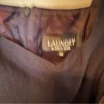 Laundry by Shelli Segal  Shift Dress Navy With Embroidered Flowers Sleeveless 12 Photo 2