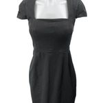 Banana Republic  Black Square Neck Short Cap Sleeve Knee Length Sheath Dress 2 Photo 3