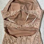 City Studios City Studio Cream Lace Halter Neck Mini Dress Photo 8