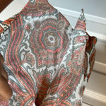 Womens Michael Michael Kors Batwing Pullover Paisley Blouse Size Large EUC #1344 Orange Photo 7