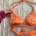 Victoria's Secret VS Womens Size Small Neon Orange Bikini Top Halter Padded Photo 1
