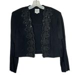Vintage R&M Richards Dressy Black Cropped Jacket‎ Size 16 Photo 0