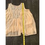 Alya  sheer boho embroidered top size medium Photo 5
