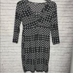 Daisy Fuentes Canglo Dress Onyx Combo Black and White Size Small Photo 3