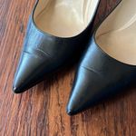 Jimmy Choo  Black Chic Edgy Feminine Professional Sleek Leather Pumps Size 38 Photo 2