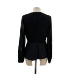 C/MEO COLLECTIVE Counting Stars Top Black Sheer Sleeve Peplum Keyhole Medium Photo 9