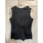 Diane Von Furstenberg  Women's Sleeveless Ruffle Blouse Black Size 4 Photo 4