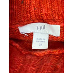 J.Jill Women's Red Turtleneck Long Sleeve Textured Knit Pullover Sweater Top 2X Photo 3