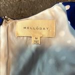 MELLODAY  Blue and White Polka Dot Dress zips in back like new Photo 4