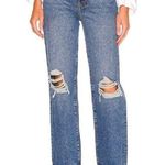 Lovers + Friends Ryan High Rise Straight Jean Distressed Denim size 23 NWT Photo 0