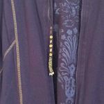 Reversible‎ zip up plum hoodie with floral pattern Purple Size 8 Photo 4