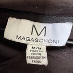Magaschoni  women’s black soft hooded long sleeve top size medium Photo 1